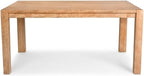 Janet 60" Transitional Rectangular Wood Dining Table with 4 Straight Legs, Large Solid Farmhouse Style Kitchen Furniture for 6 People, Essential Home Dining Room Centerpiece, Antique Natural Oak