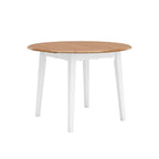 Signature Design by Ashley Small Round Drop Leaf Dining Table, Brown