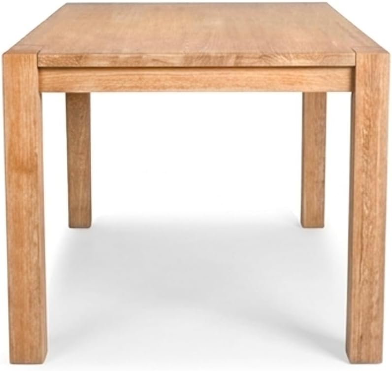 Janet 60" Transitional Rectangular Wood Dining Table with 4 Straight Legs, Large Solid Farmhouse Style Kitchen Furniture for 6 People, Essential Home Dining Room Centerpiece, Antique Natural Oak