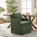 VKNOW Upholstered Dining Chairs Set of 2, Dining Room Chairs with Casters