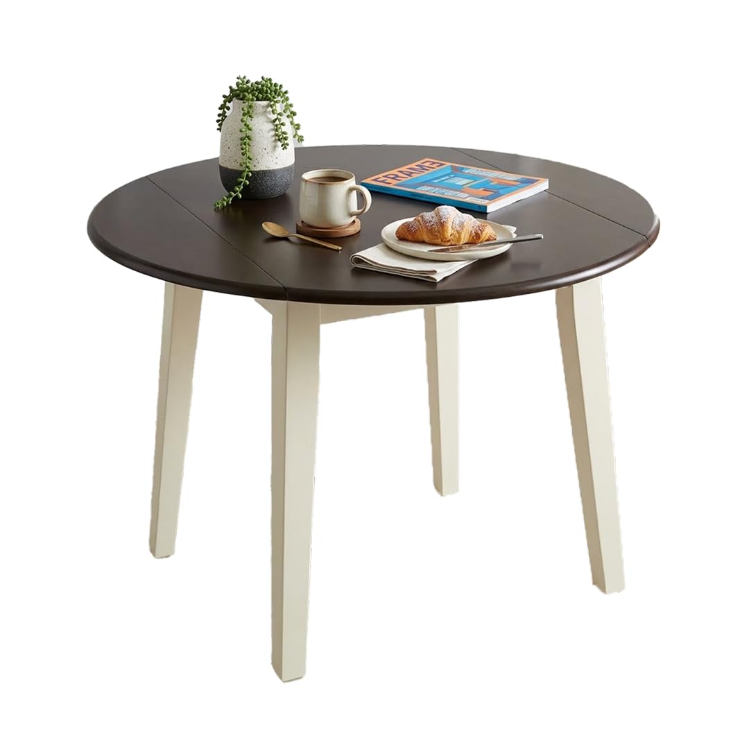 Signature Design by Ashley Small Round Drop Leaf Dining Table, Brown