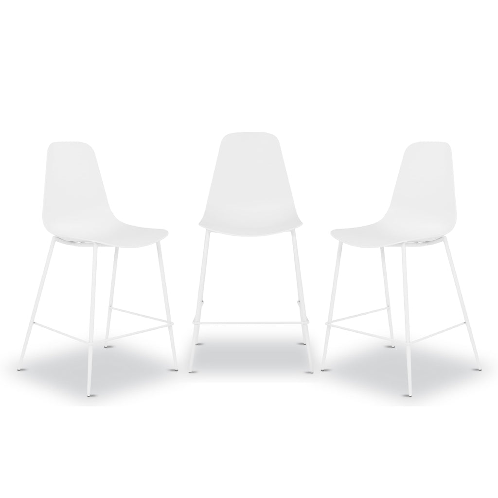 Poly & BARK Isla Modern Kitchen Chairs Set of 4 - Plastic Dining Chair with Metal Legs - Quick Assembly Simple Cafe Chairs Plastic for Indoor or Outdoor - Pistachio Green