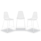 Poly & BARK Isla Modern Kitchen Chairs Set of 4 - Plastic Dining Chair with Metal Legs - Quick Assembly Simple Cafe Chairs Plastic for Indoor or Outdoor - Pistachio Green