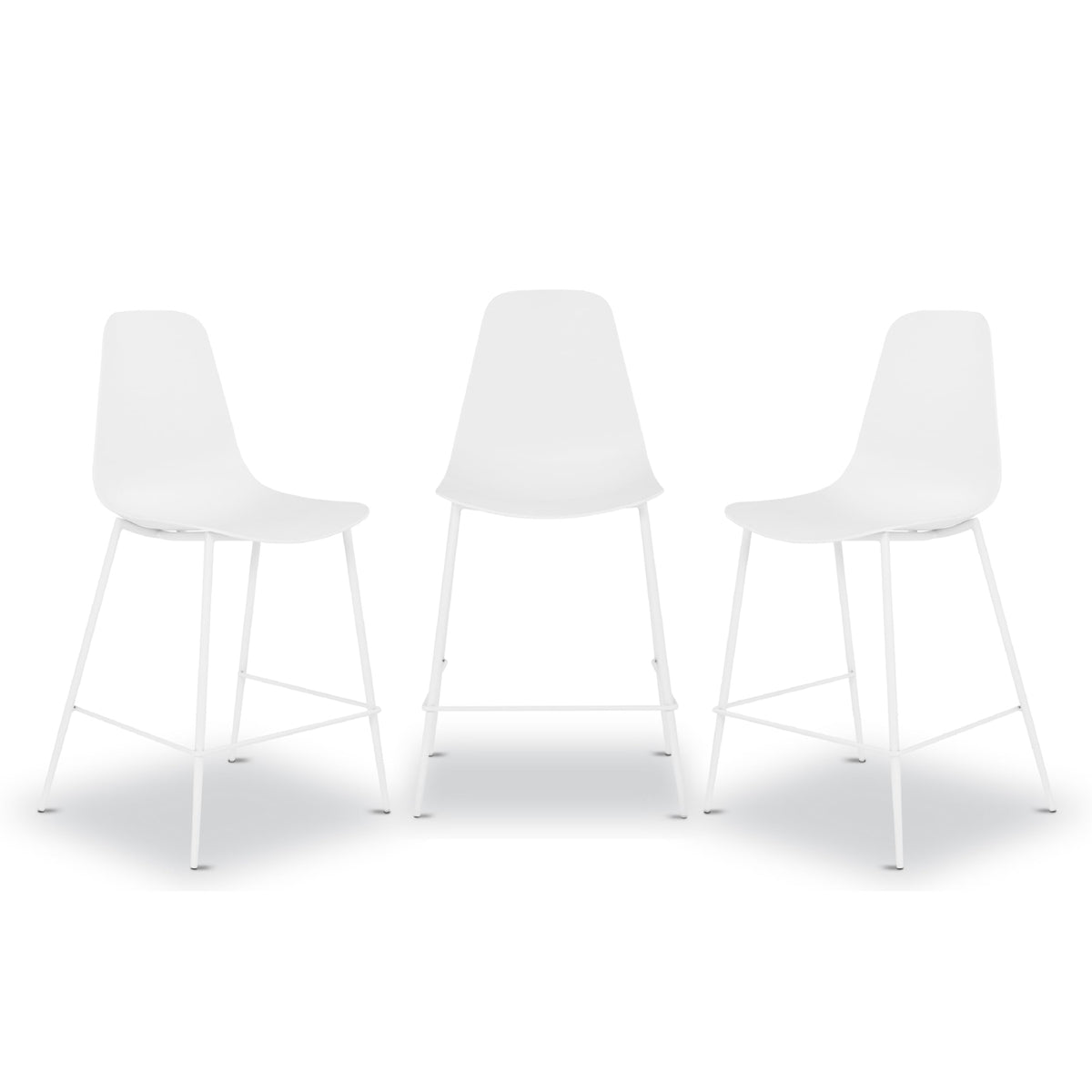 Poly & BARK Isla Modern Kitchen Chairs Set of 4 - Plastic Dining Chair with Metal Legs - Quick Assembly Simple Cafe Chairs Plastic for Indoor or Outdoor - Pistachio Green