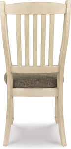 Signature Design by Ashley Bolanburg Upholstered Wood Dining Chairs, 2 Pack