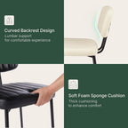 Dining Chairs Set of 2, PU Leather Upholstered Kitchen Chairs
