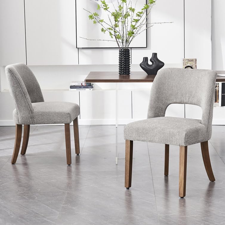 VKNOW Dining Chairs Set of 4, Fabric Dining Chairs, Green