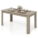 GIANTEX Dining Table for 4-6, 63" Large Rectangular Kitchen Table, Walnut