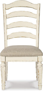 Signature Design by Ashley Realyn Wood Dining Chairs Set of 2, White