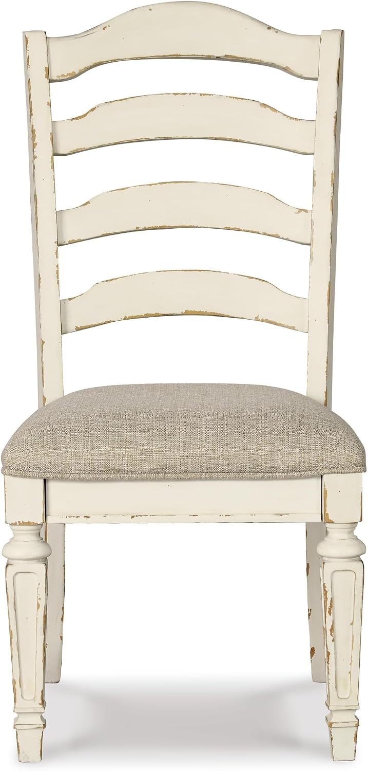 Signature Design by Ashley Realyn Wood Dining Chairs Set of 2, White