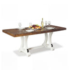 Signature Design by Ashley Valebeck 1-Piece Dining Table, Farmhouse Trestle