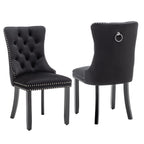 Velvet Dining Chairs, Tufted Kitchen & Dining Room Chairs, Beige, Set of 4