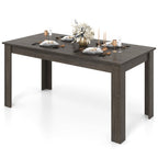 GIANTEX Dining Table for 4-6, 63" Large Rectangular Kitchen Table, Walnut