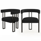 VIRRMO Boucle Dining Chair Set of 4 Corduroy Upholstered Dining Room Chairs Kitchen Chairs with Metal Legs Mid Century Modern Chair for Dining Room, Kitchen (Cream, 4)
