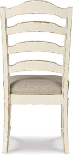 Signature Design by Ashley Realyn Wood Dining Chairs Set of 2, White