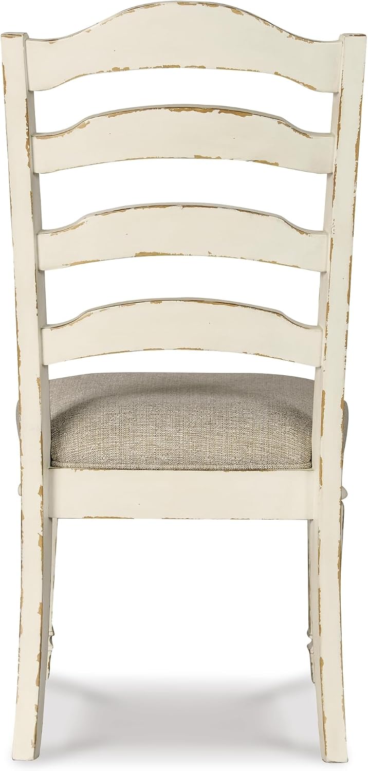 Signature Design by Ashley Realyn Wood Dining Chairs Set of 2, White