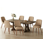 MALOL Upholstered Dining Chairs Set of 4 with High-Back, Beige