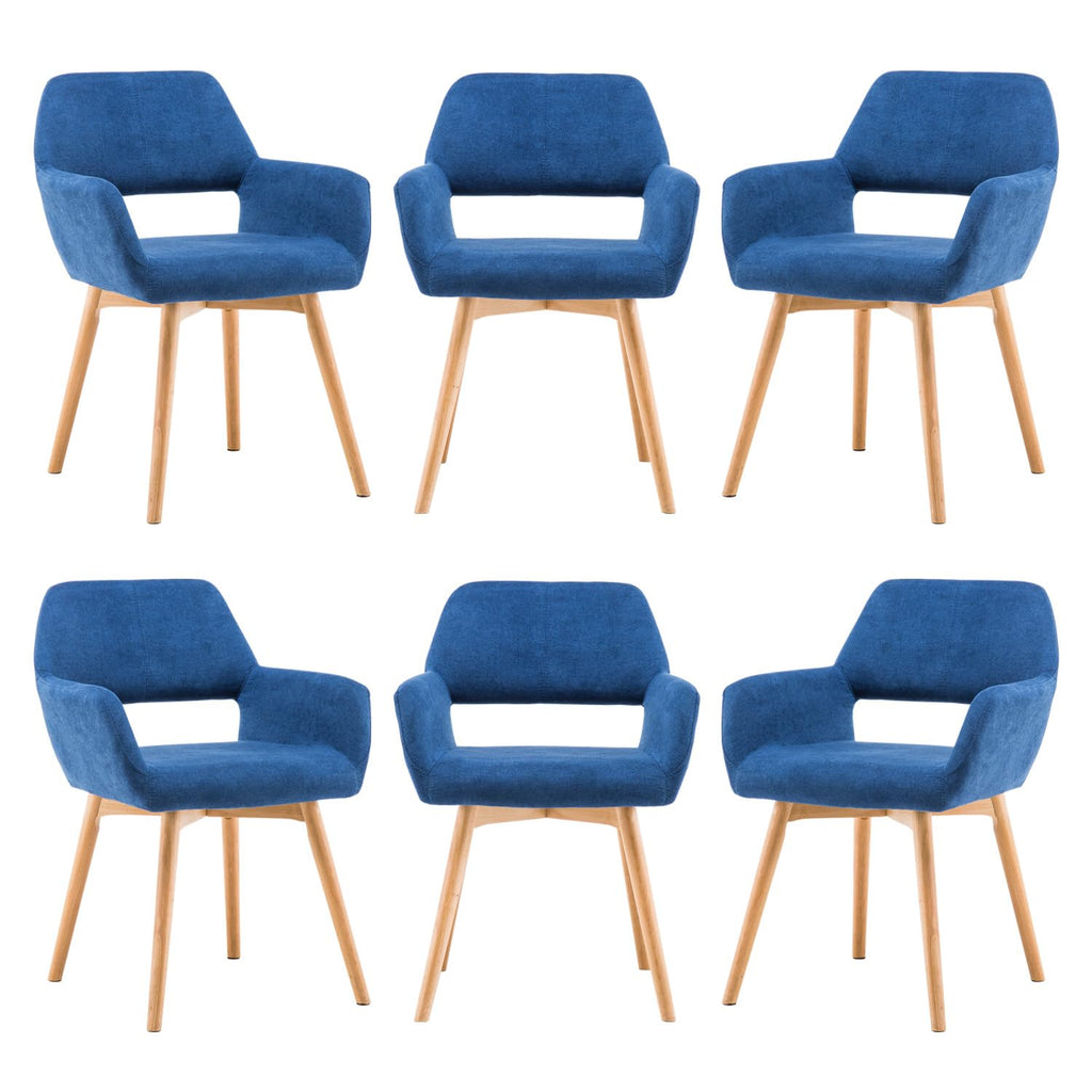 Mid Century Modern Dining Chairs Set of 2 & 4 & 6 Comfy Accent Chair Upholstered Kitchen Dining Living Room Chairs for Bedrooms Waiting Room Home Arm Desk Chair No Wheels (Wool White, 2)