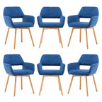 Mid Century Modern Dining Chairs Set of 2 & 4 & 6 Comfy Accent Chair Upholstered Kitchen Dining Living Room Chairs for Bedrooms Waiting Room Home Arm Desk Chair No Wheels (Wool White, 2)