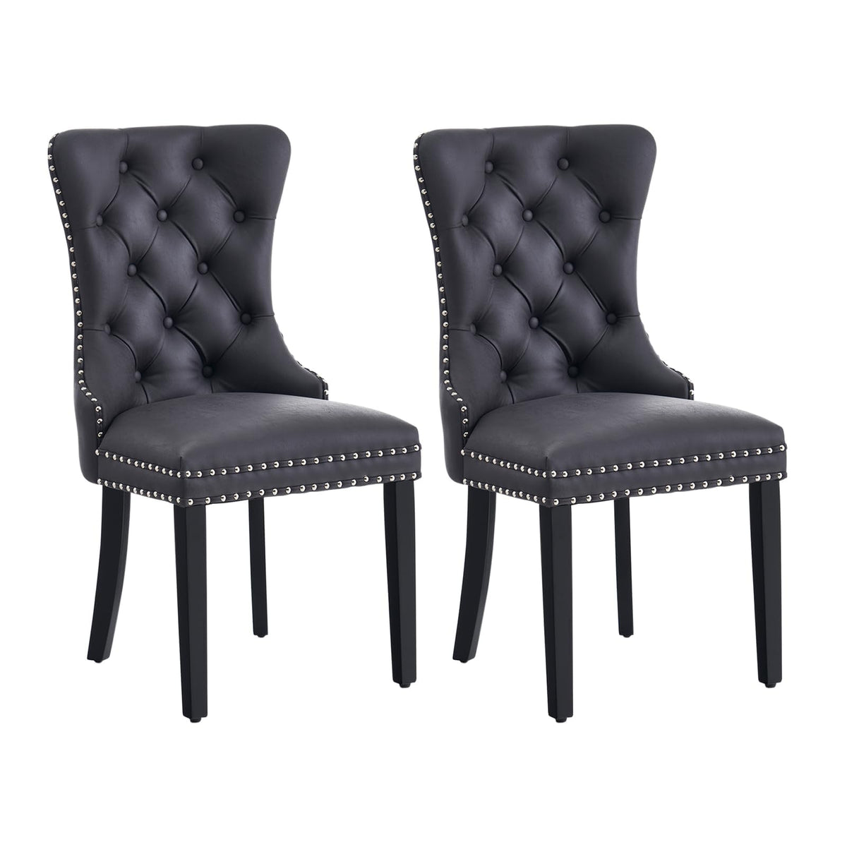 Velvet Dining Chairs, Tufted Kitchen & Dining Room Chairs, Beige, Set of 4