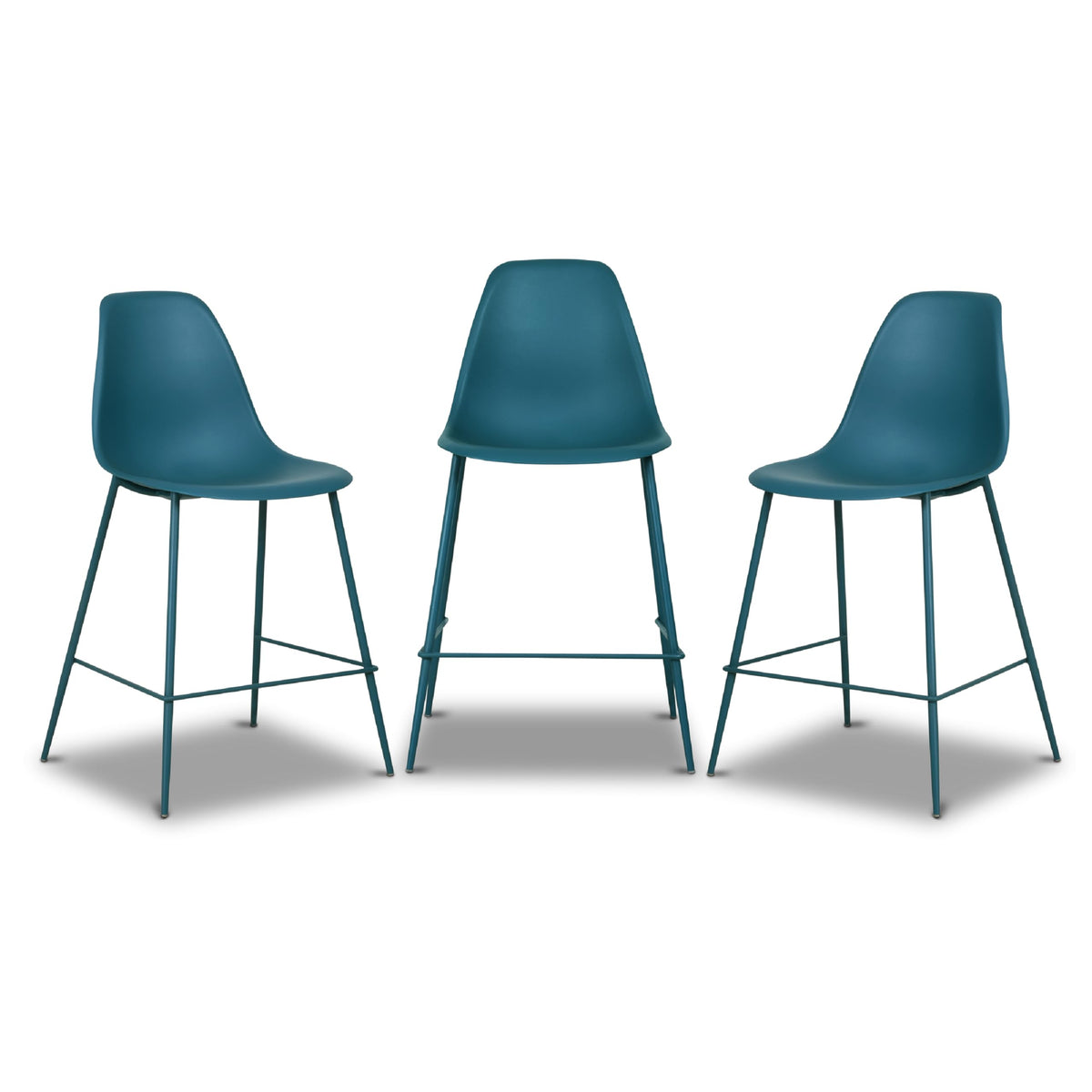 Poly & BARK Isla Modern Kitchen Chairs Set of 4 - Plastic Dining Chair with Metal Legs - Quick Assembly Simple Cafe Chairs Plastic for Indoor or Outdoor - Pistachio Green