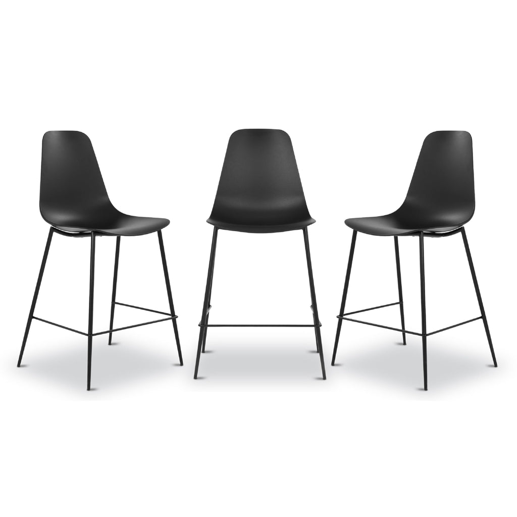 Poly & BARK Isla Modern Kitchen Chairs Set of 4 - Plastic Dining Chair with Metal Legs - Quick Assembly Simple Cafe Chairs Plastic for Indoor or Outdoor - Pistachio Green