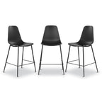 Poly & BARK Isla Modern Kitchen Chairs Set of 4 - Plastic Dining Chair with Metal Legs - Quick Assembly Simple Cafe Chairs Plastic for Indoor or Outdoor - Pistachio Green