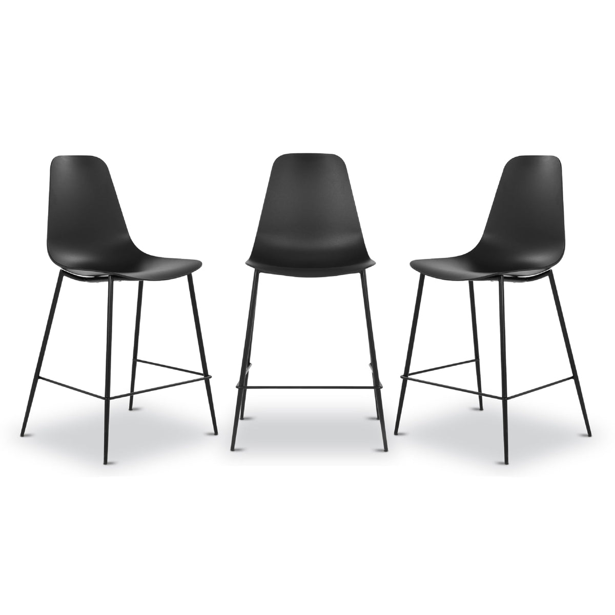 Poly & BARK Isla Modern Kitchen Chairs Set of 4 - Plastic Dining Chair with Metal Legs - Quick Assembly Simple Cafe Chairs Plastic for Indoor or Outdoor - Pistachio Green