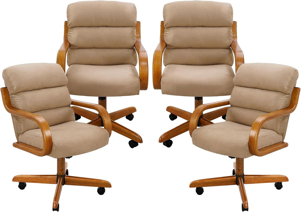 Chromcraft Douglas D9550 Swivel-Tilt Dining Chair - Chestnut - MAJ6-4pc