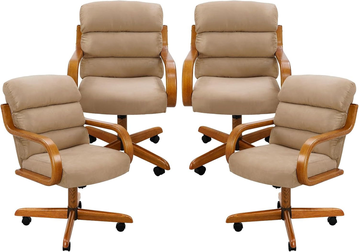 Chromcraft Douglas D9550 Swivel-Tilt Dining Chair - Chestnut - MAJ6-4pc