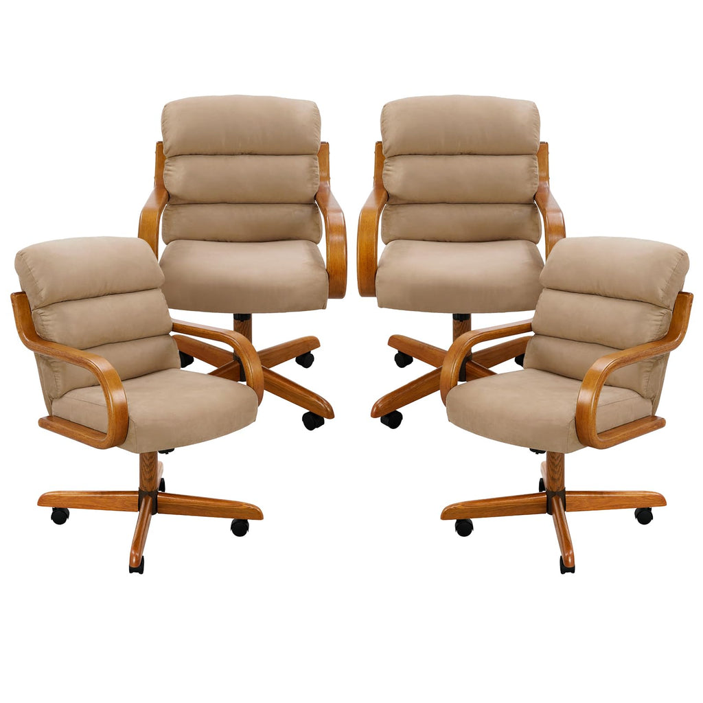 Chromcraft Douglas D9550 Swivel-Tilt Dining Chair - Chestnut - MAJ6-4pc