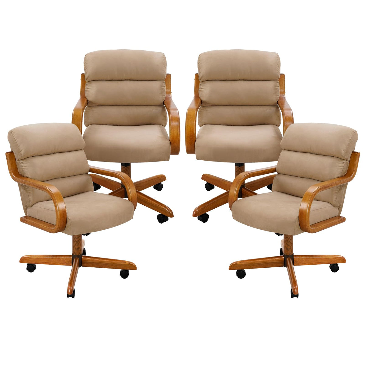 Chromcraft Douglas D9550 Swivel-Tilt Dining Chair - Chestnut - MAJ6-4pc