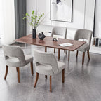 VKNOW Dining Chairs Set of 4, Fabric Dining Chairs, Green
