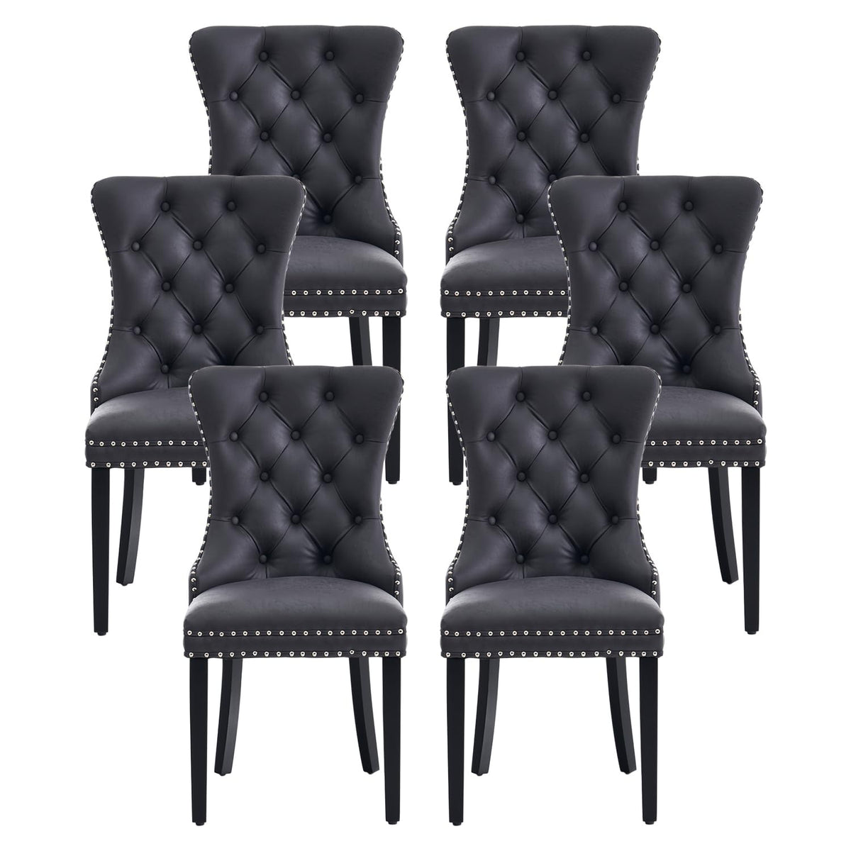 Velvet Dining Chairs, Tufted Kitchen & Dining Room Chairs, Beige, Set of 4