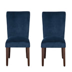 HomePop Parsons Classic Upholstered Accent Dining Chair, Set of 2, Suri Blue