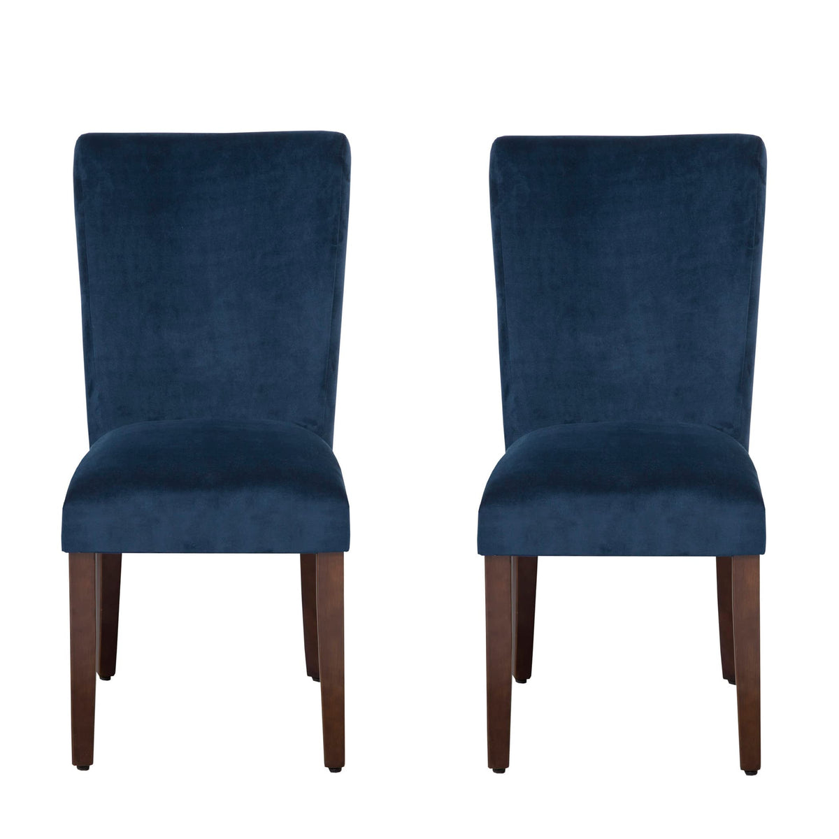 HomePop Parsons Classic Upholstered Accent Dining Chair, Set of 2, Suri Blue