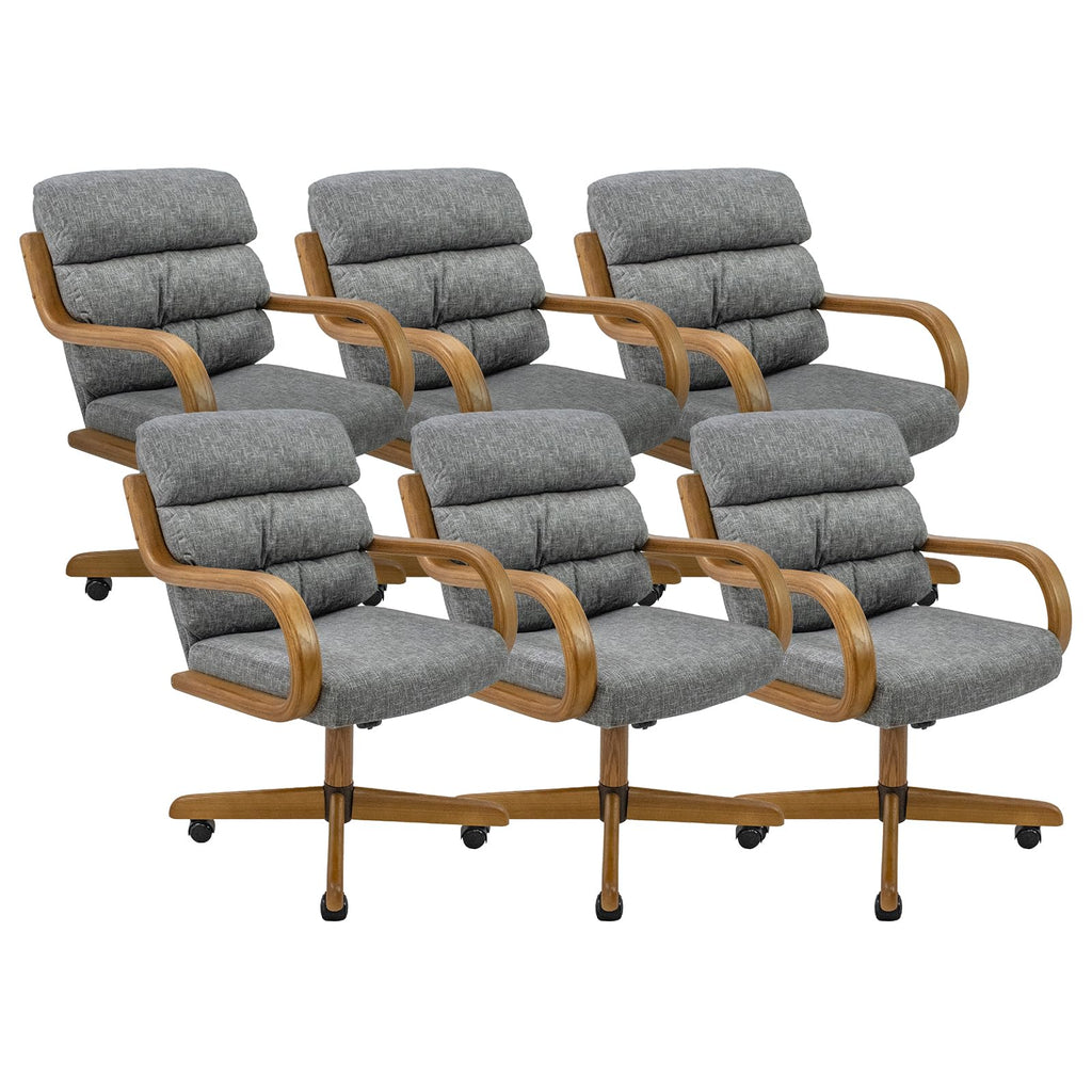 Chromcraft Douglas D9550 Swivel-Tilt Dining Chair - Chestnut - MAJ6-4pc