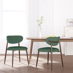 MALOL Dining Chairs Set of 4, Curved Back Kitchen Room Chairs with Metal Legs and Anti Slip Pads, Upholstered Dining Chair for Home and Restaurant, Beige