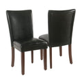 HomePop Parsons Classic Upholstered Accent Dining Chair, Set of 2, Suri Blue