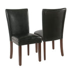 HomePop Parsons Classic Upholstered Accent Dining Chair, Set of 2, Suri Blue