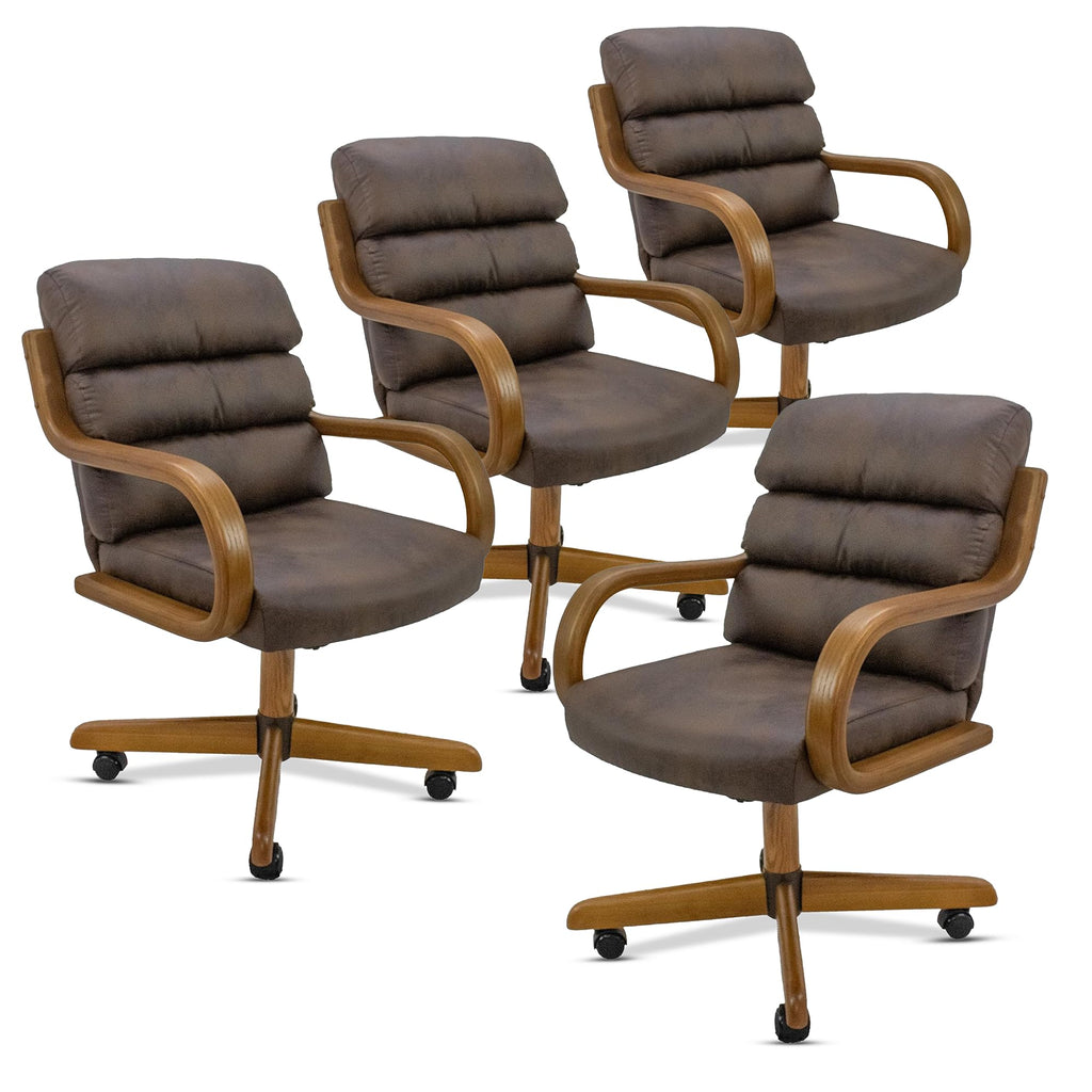 Chromcraft Douglas D9550 Swivel-Tilt Dining Chair - Chestnut - MAJ6-4pc
