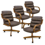 Chromcraft Douglas D9550 Swivel-Tilt Dining Chair - Chestnut - MAJ6-4pc