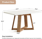 Tribesigns 47-Inch Dining Table for 4 People, Rectangular Kitchen Table