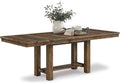 Signature Design by Ashley Extendable Dining Table, Grayish Brown, Seats 8