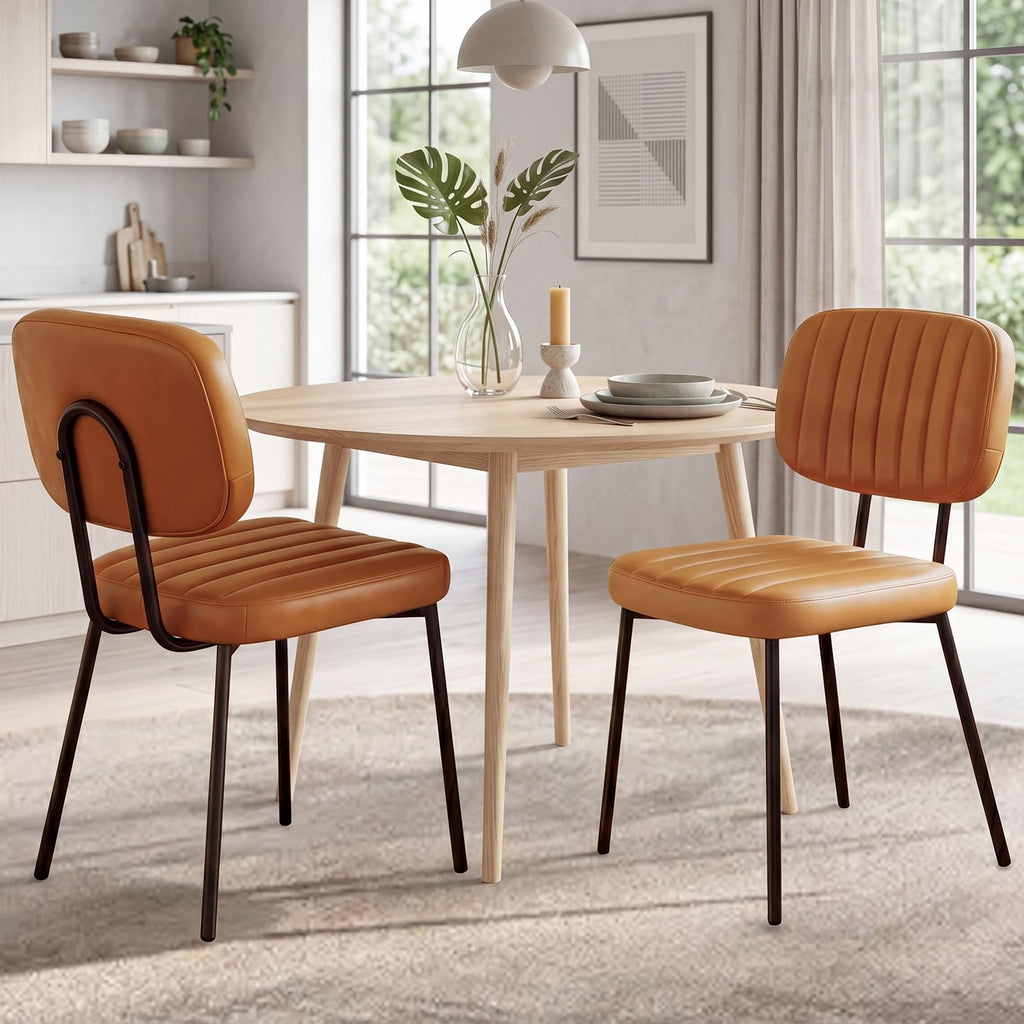 OLIXIS Dining Chairs Set of 6, Upholstered Kitchen Chairs, Black