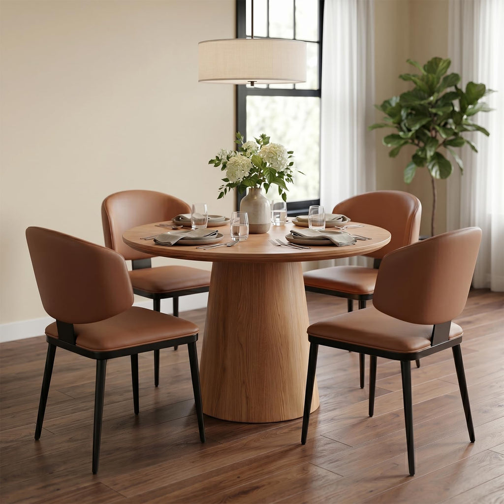 Dining Chairs Set of 4, Faux Leather Kitchen & Dining Chairs