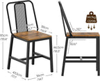 YATINEY Dining Chairs Set of 4, Farmhouse Kitchen Room Chairs, Rustic