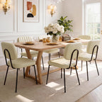 OLIXIS Dining Chairs Set of 6, Upholstered Kitchen Chairs, Black