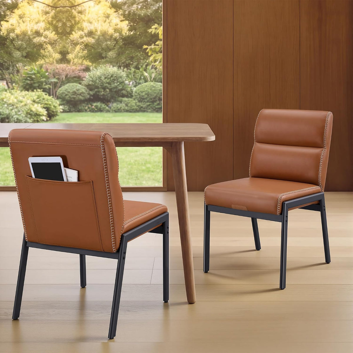 VASAGLE Dining Chairs Set of 2, Upholstered Kitchen Chairs