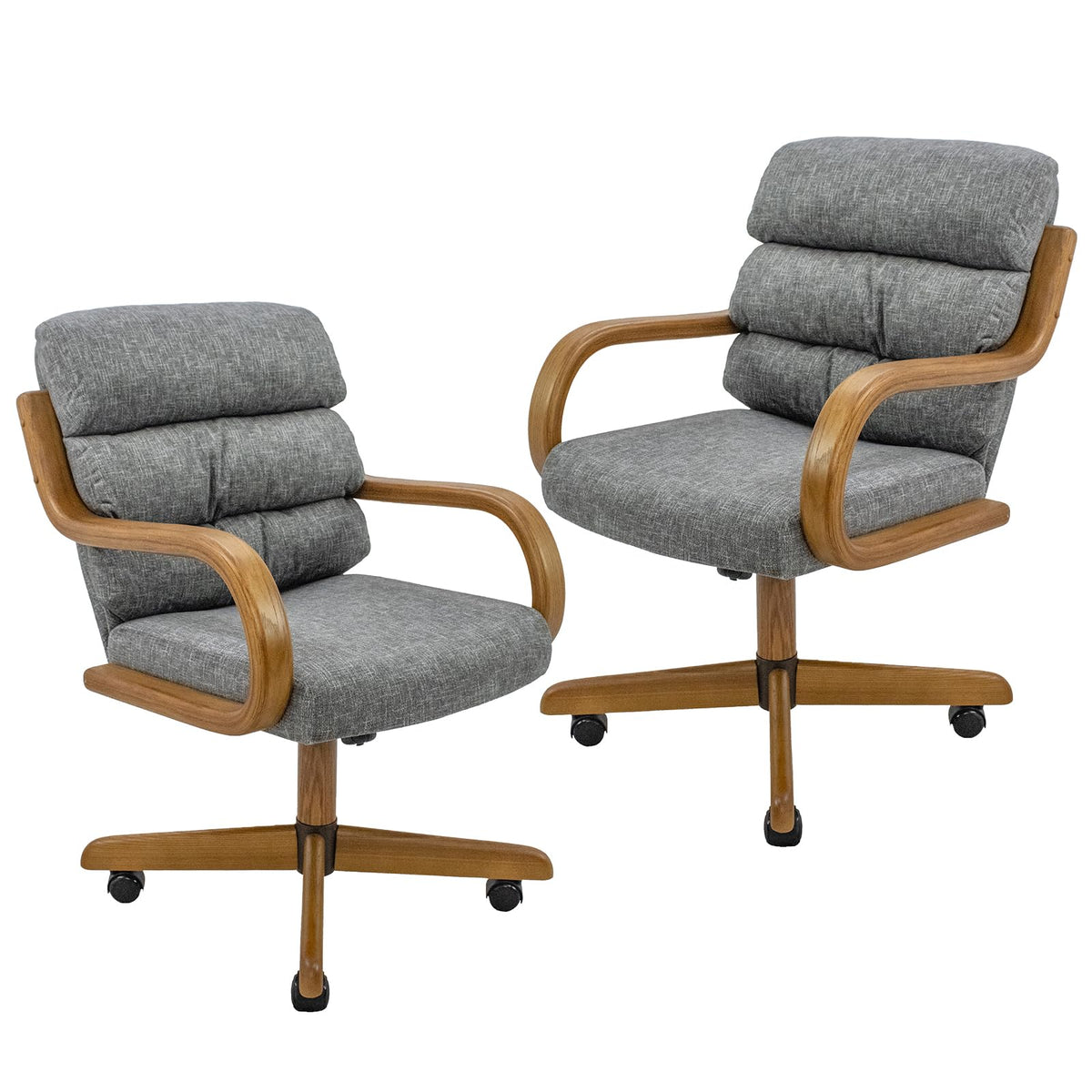 Chromcraft Douglas D9550 Swivel-Tilt Dining Chair - Chestnut - MAJ6-4pc